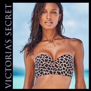 NWOT VS V Wire Giraffe Print Bandeau Top